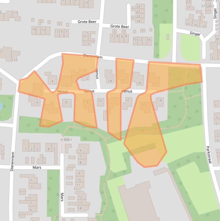 Kaart van postcodegebied 7071VE.