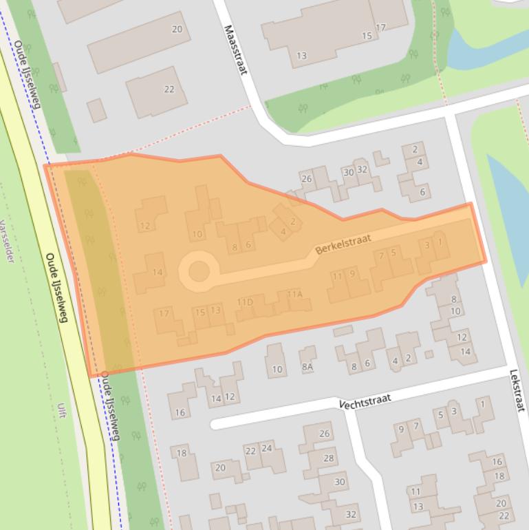 Kaart van postcodegebied 7071VJ.