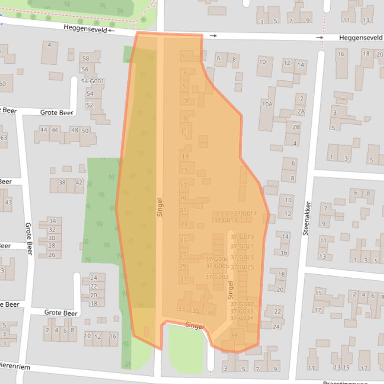 Kaart van postcodegebied 7071VS.