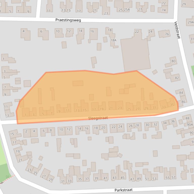 Kaart van postcodegebied 7071WB.