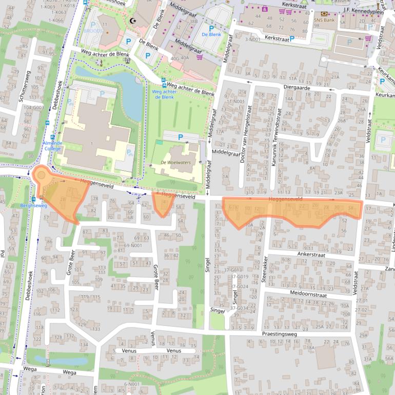 Kaart van postcodegebied 7071WN.