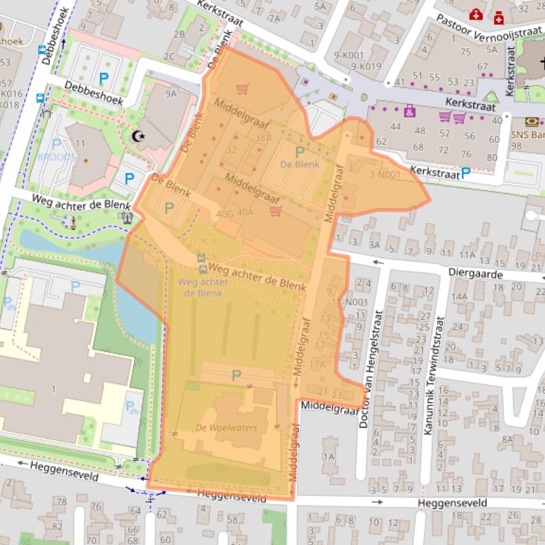 Kaart van postcodegebied 7071WT.