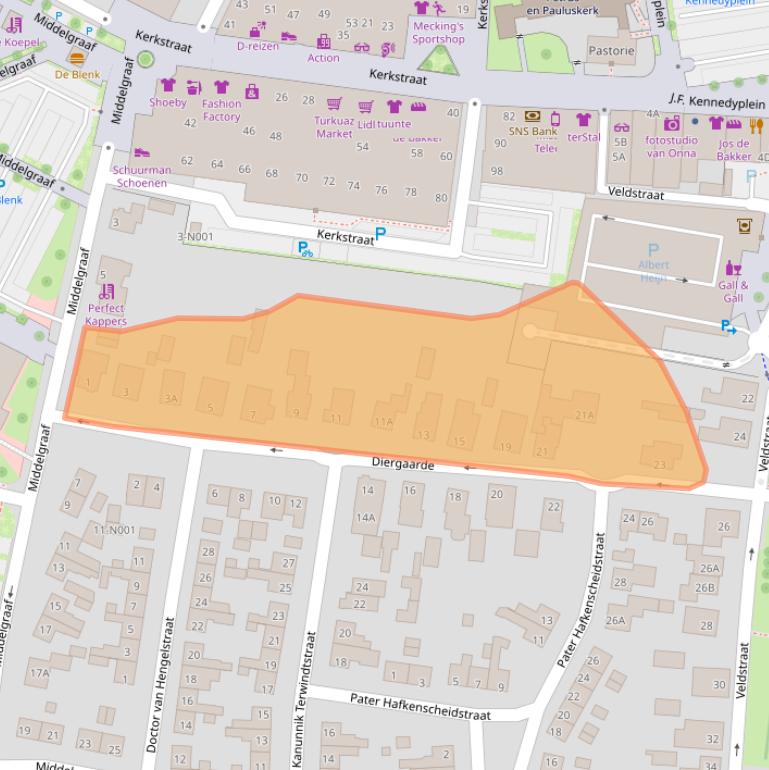 Kaart van postcodegebied 7071WV.