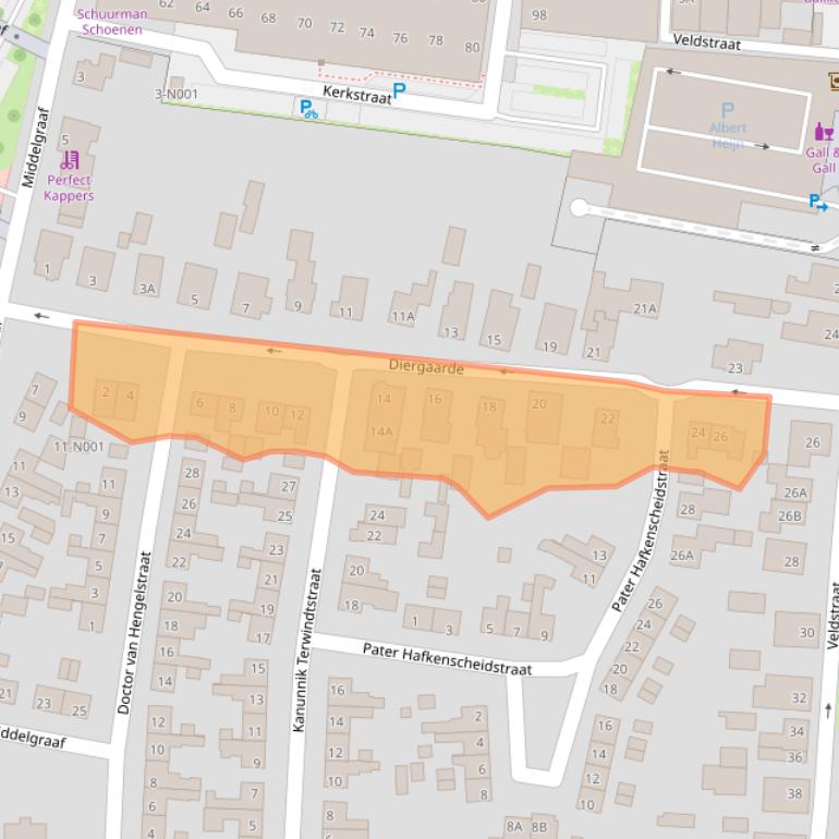 Kaart van postcodegebied 7071WX.