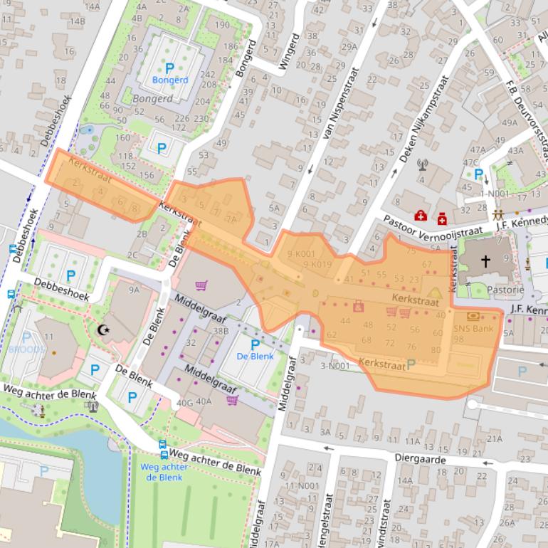 Kaart van postcodegebied 7071WZ.