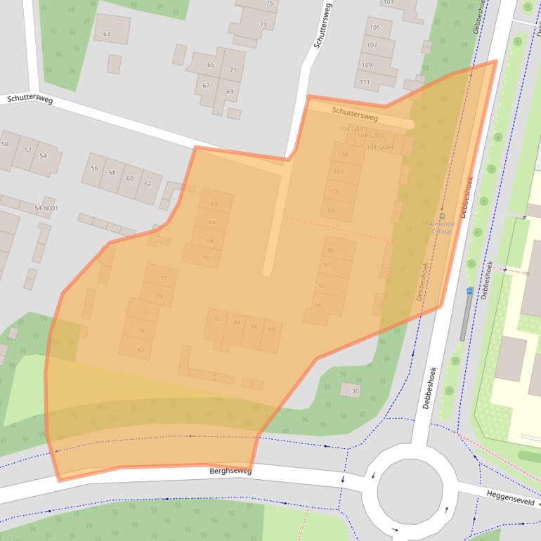 Kaart van postcodegebied 7071XC.