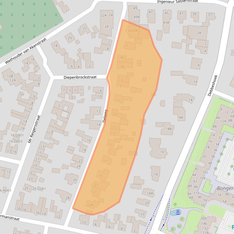 Kaart van postcodegebied 7071XN.