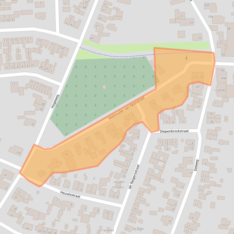 Kaart van postcodegebied 7071XV.