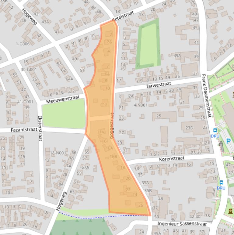 Kaart van postcodegebied 7071ZB.