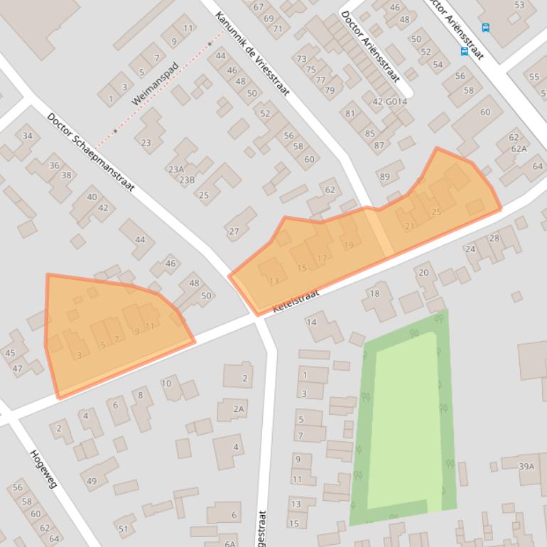 Kaart van postcodegebied 7071ZC.