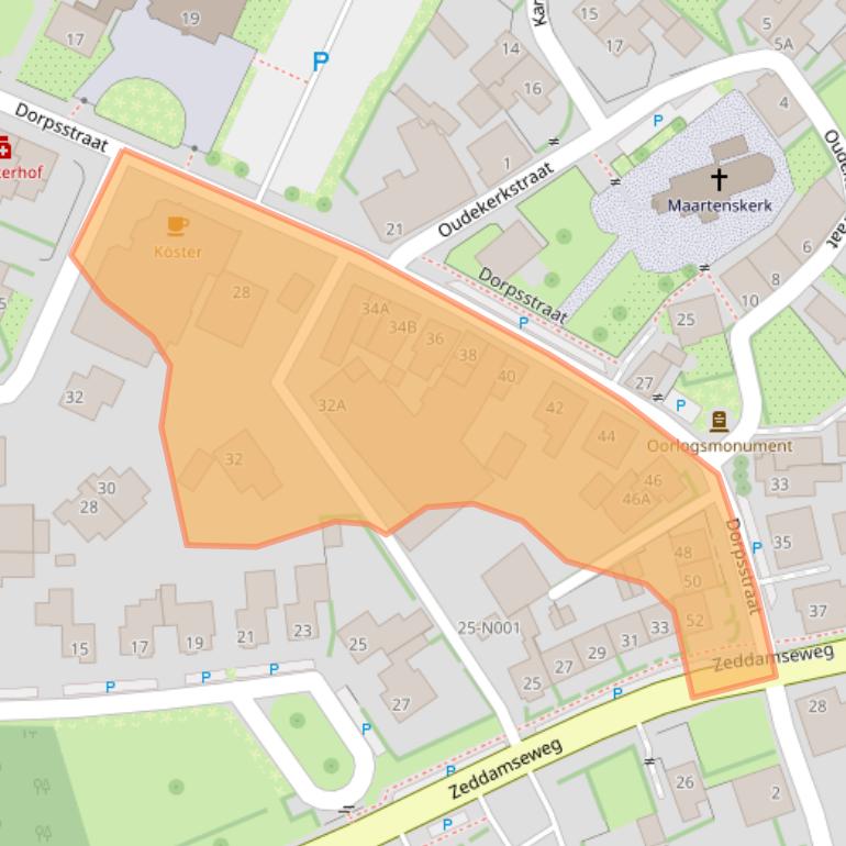 Kaart van postcodegebied 7075AE.