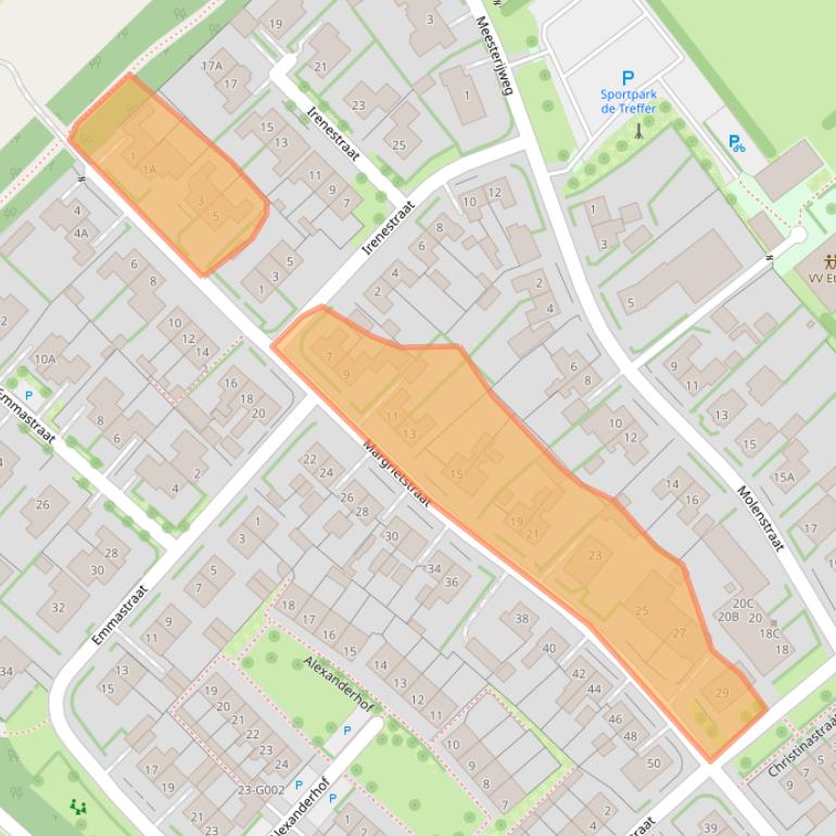 Kaart van postcodegebied 7075AX.