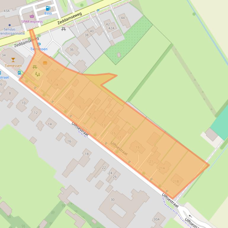 Kaart van postcodegebied 7075DC.