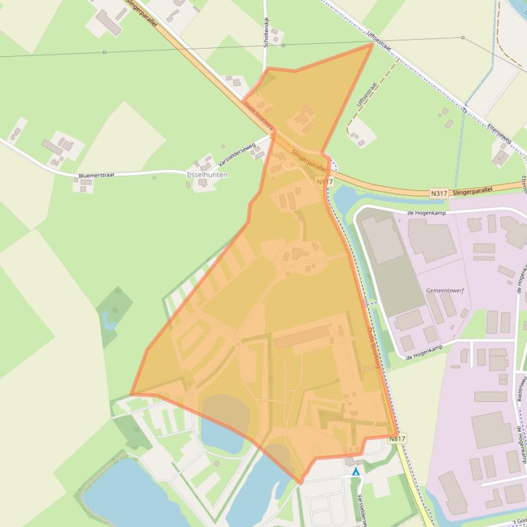 Kaart van postcodegebied 7075DN.