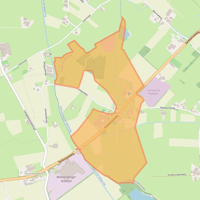 Kaart van postcodegebied 7075EA.