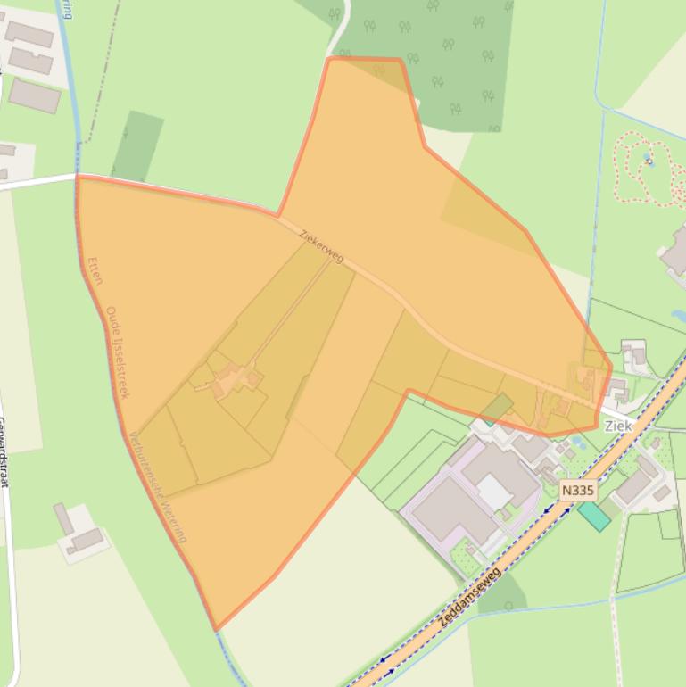 Kaart van postcodegebied 7075EB.