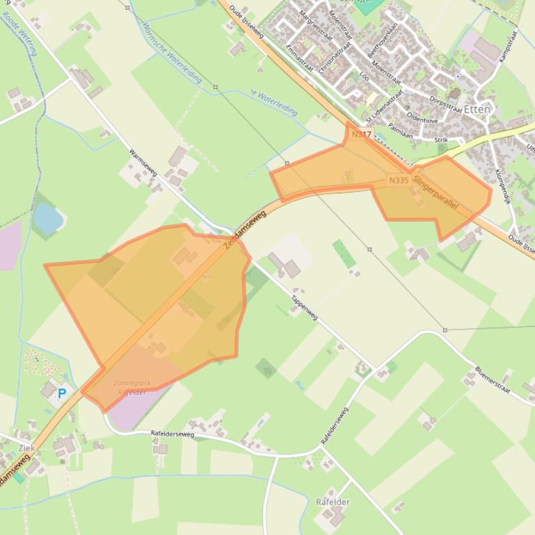 Kaart van postcodegebied 7075EC.