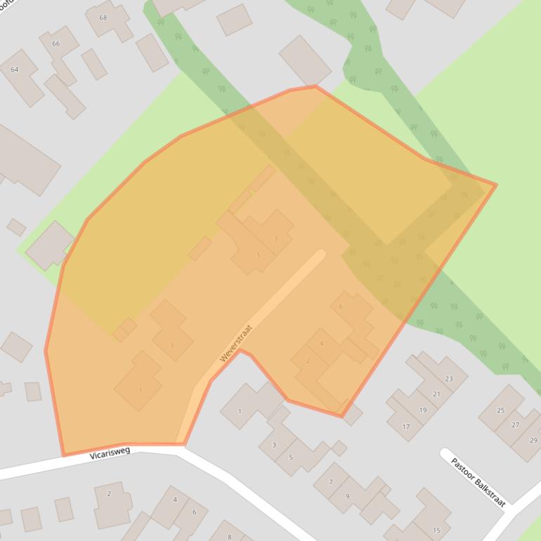 Kaart van postcodegebied 7076BK.