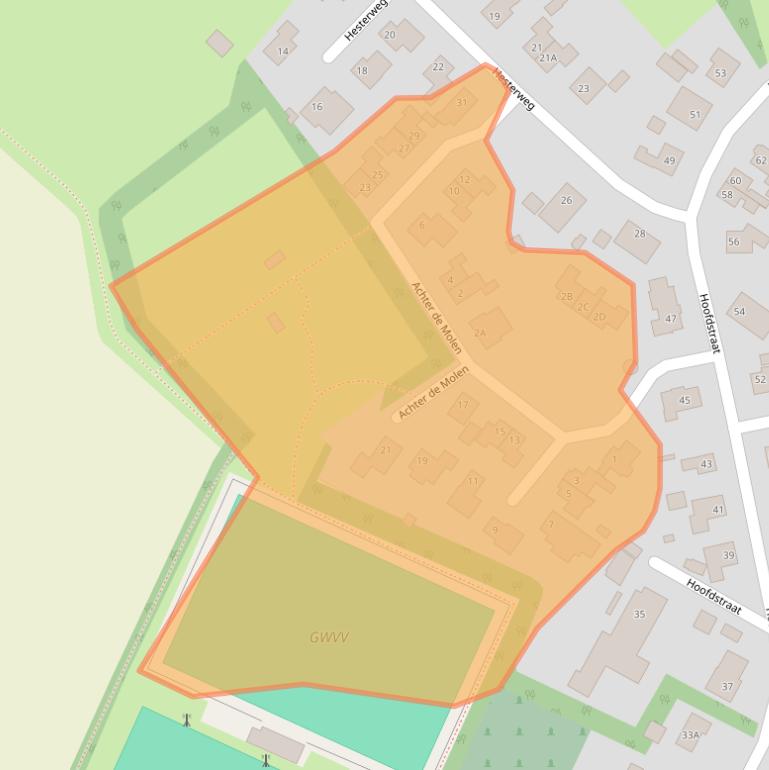 Kaart van postcodegebied 7076BM.