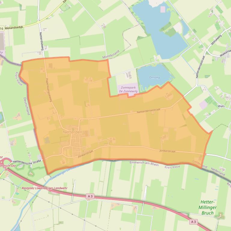 Kaart van postcodegebied 7077.