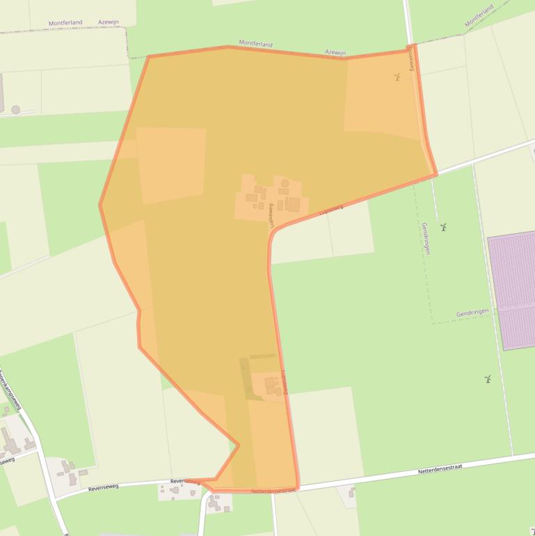 Kaart van postcodegebied 7077AA.