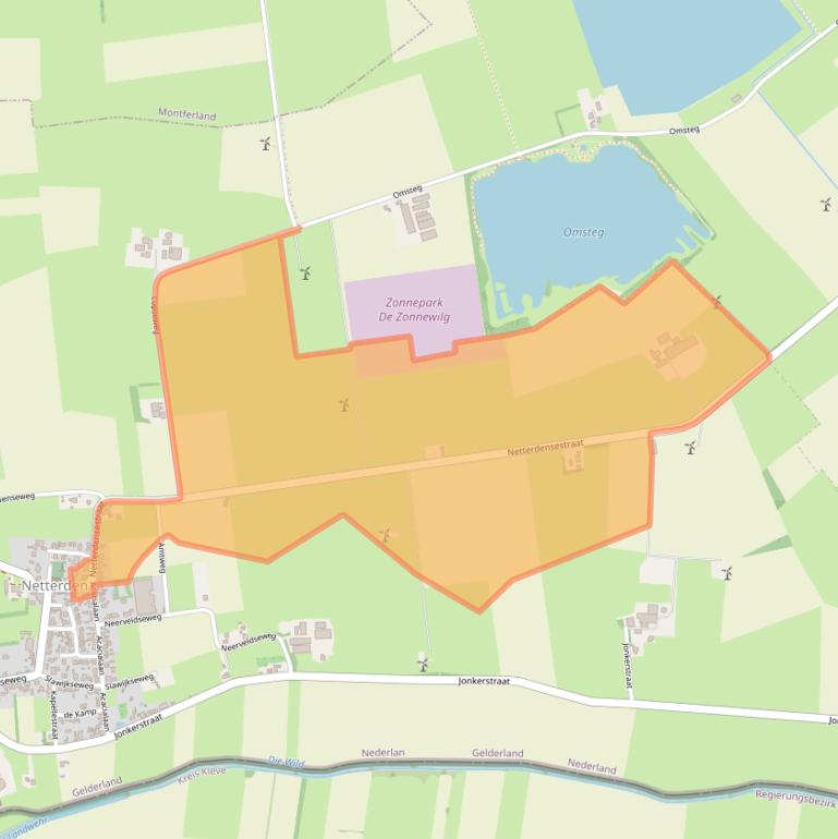 Kaart van postcodegebied 7077AB.