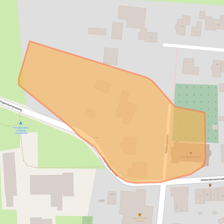 Kaart van postcodegebied 7077AE.