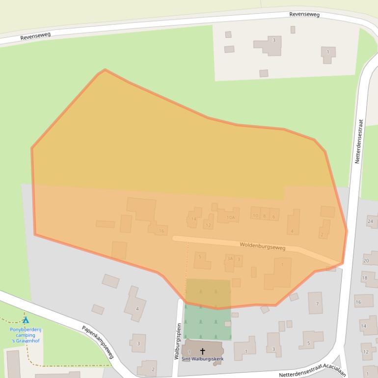 Kaart van postcodegebied 7077AG.