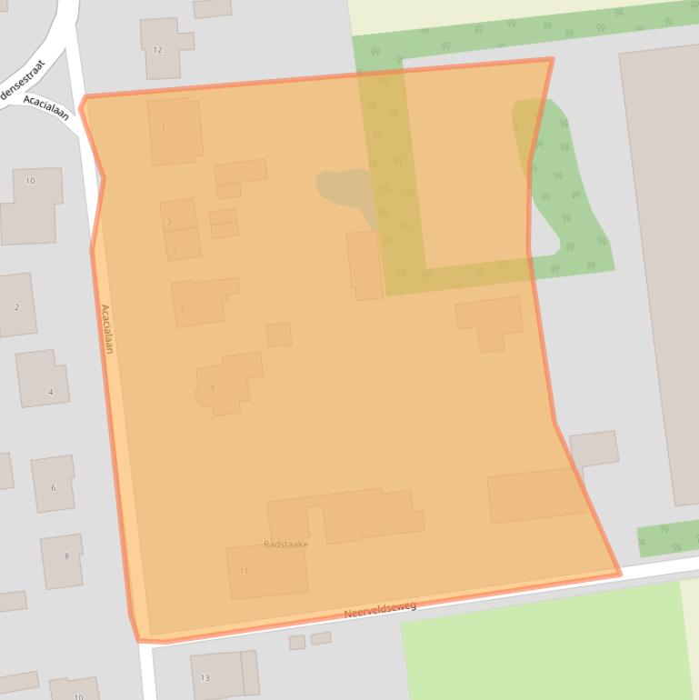 Kaart van postcodegebied 7077AJ.