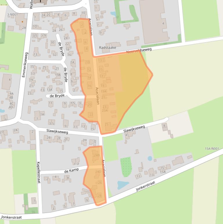 Kaart van postcodegebied 7077AK.