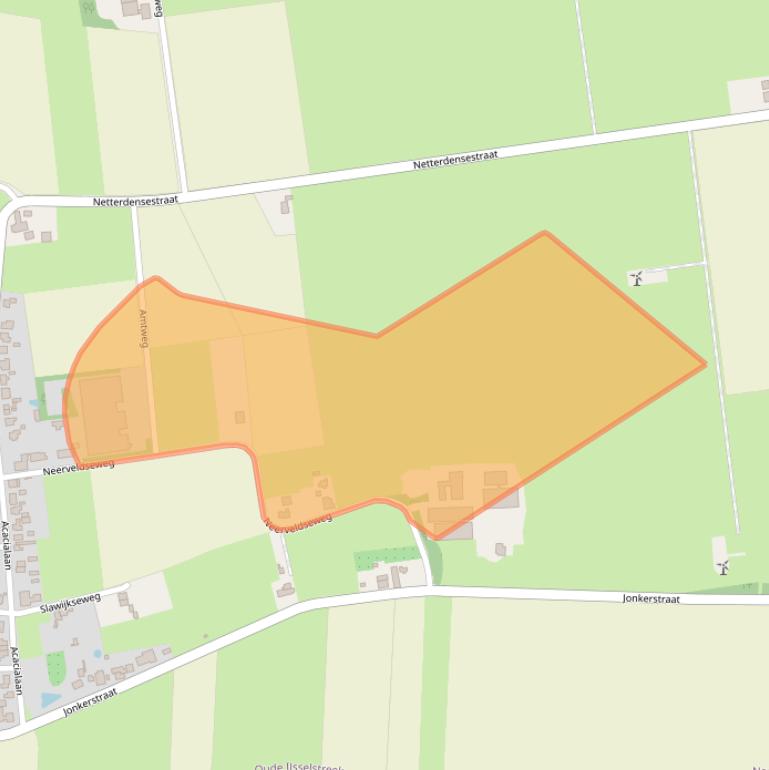 Kaart van postcodegebied 7077AL.