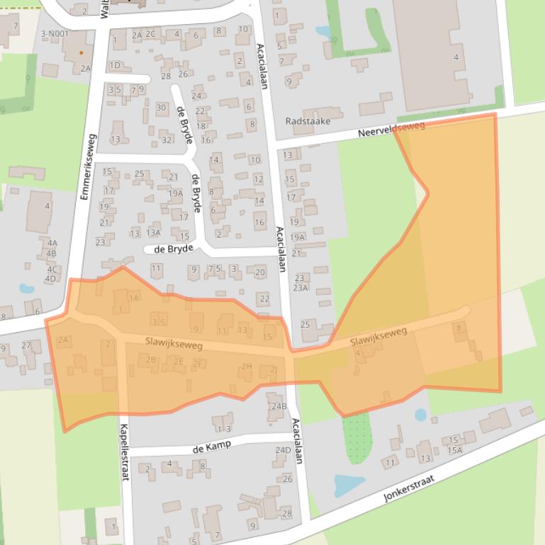 Kaart van postcodegebied 7077AM.