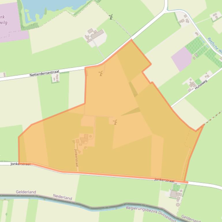 Kaart van postcodegebied 7077AT.