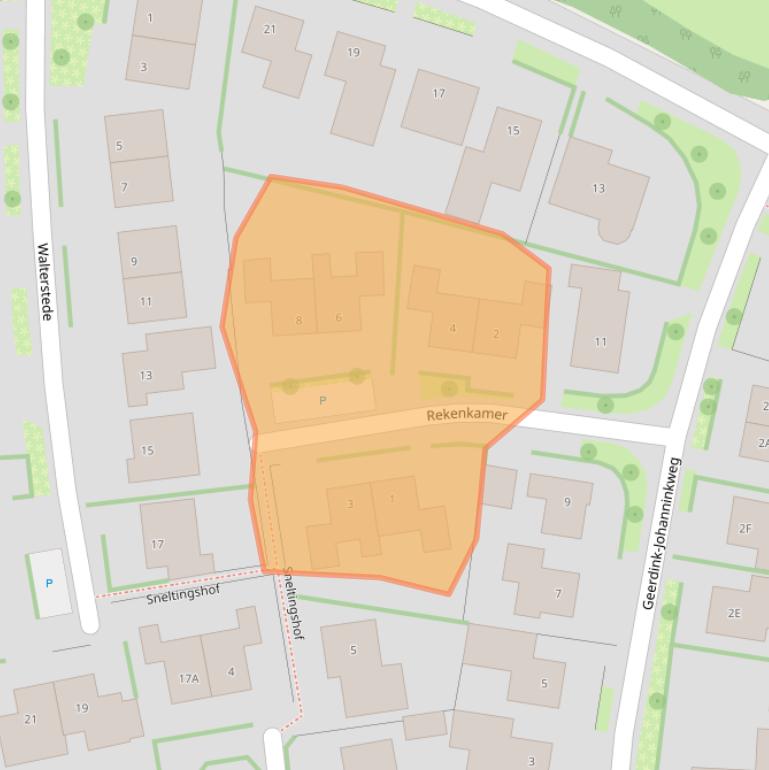 Kaart van postcodegebied 7078AZ.