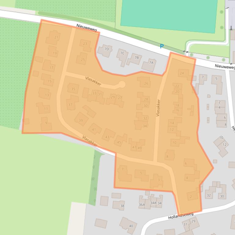 Kaart van postcodegebied 7078BD.