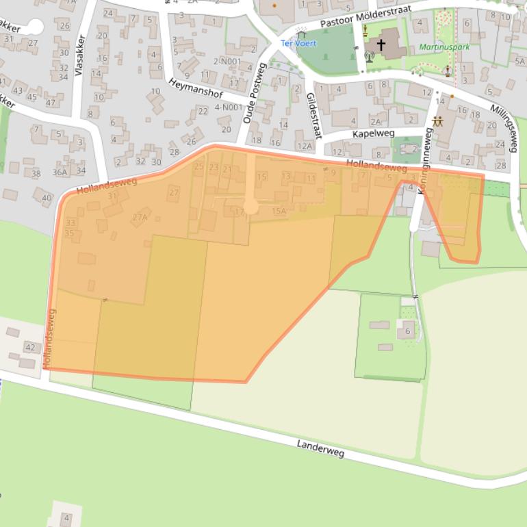 Kaart van postcodegebied 7078BE.