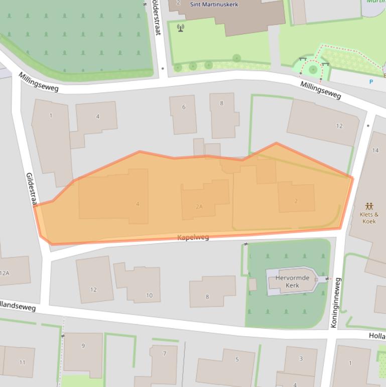Kaart van postcodegebied 7078BX.
