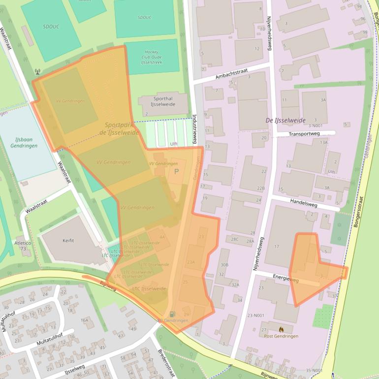 Kaart van postcodegebied 7081AD.