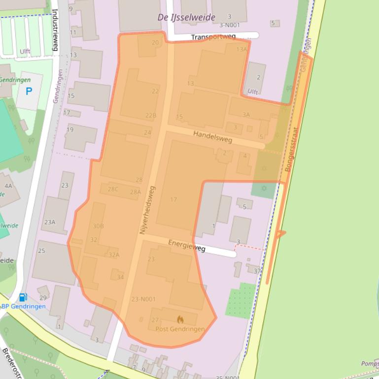 Kaart van postcodegebied 7081AE.