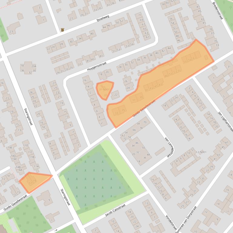 Kaart van postcodegebied 7081AT.