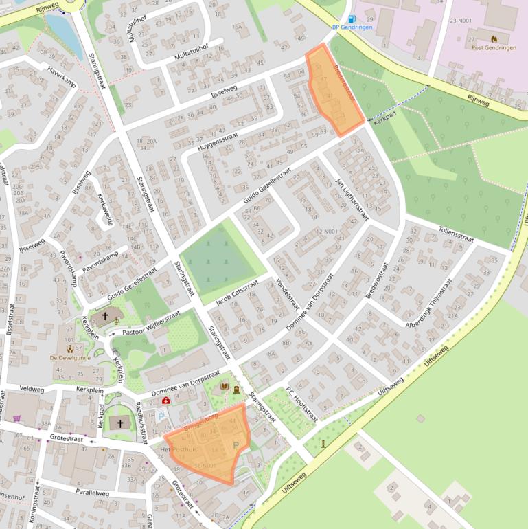 Kaart van postcodegebied 7081AX.