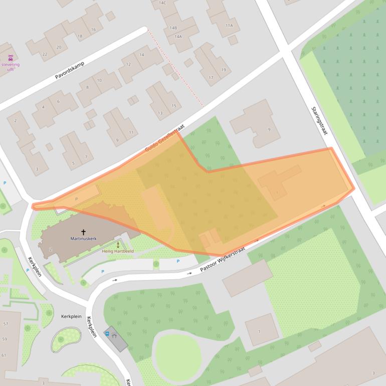 Kaart van postcodegebied 7081BT.