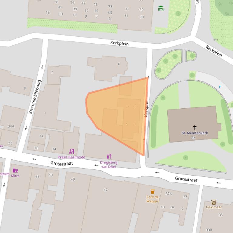 Kaart van postcodegebied 7081BV.