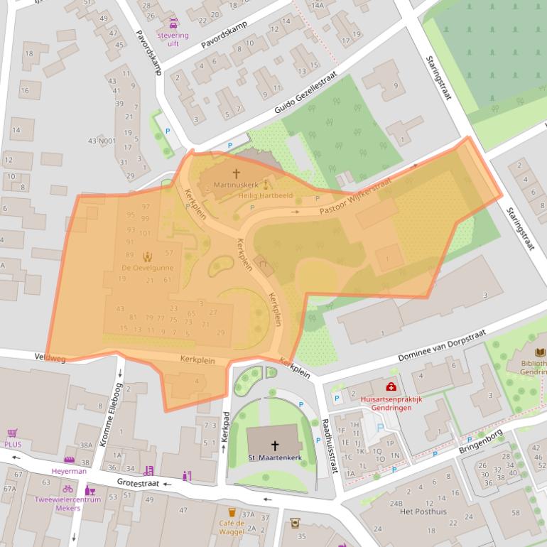 Kaart van postcodegebied 7081BZ.