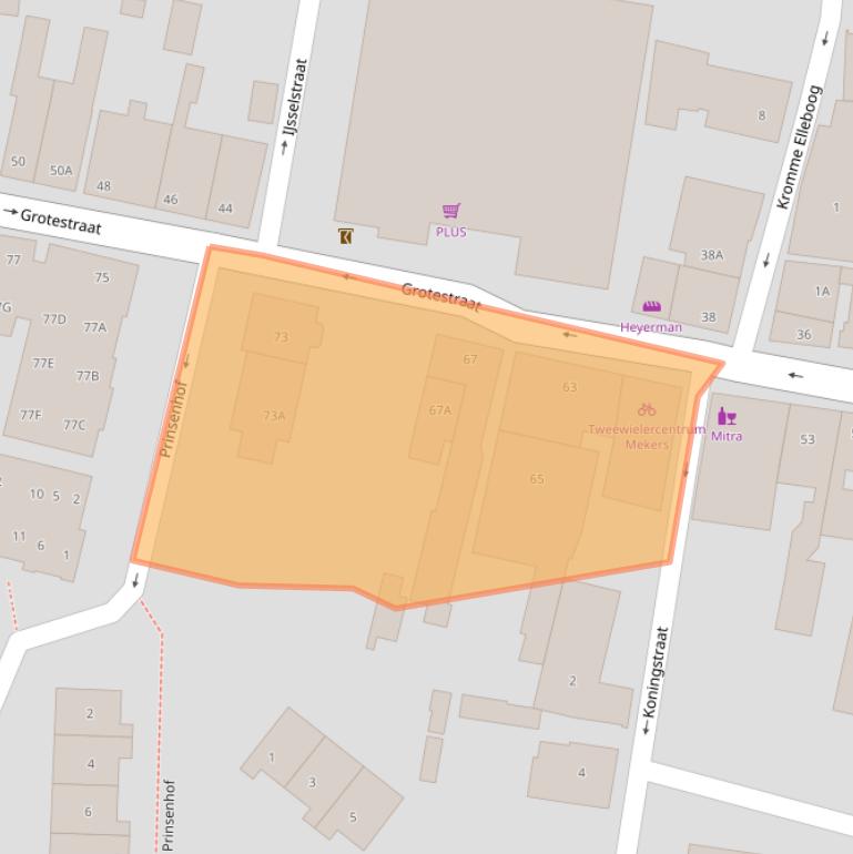 Kaart van postcodegebied 7081CC.