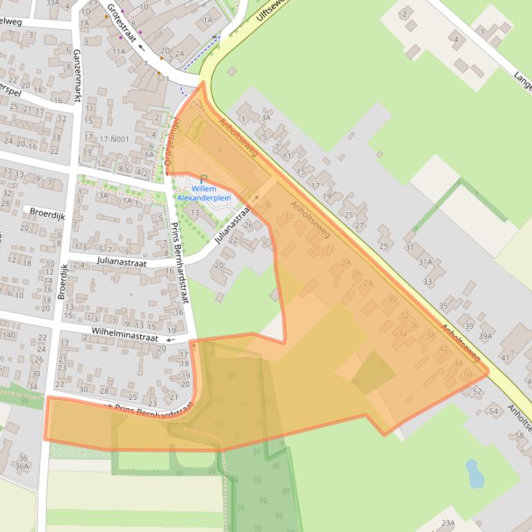 Kaart van postcodegebied 7081CM.