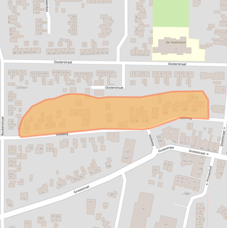 Kaart van postcodegebied 7081DT.