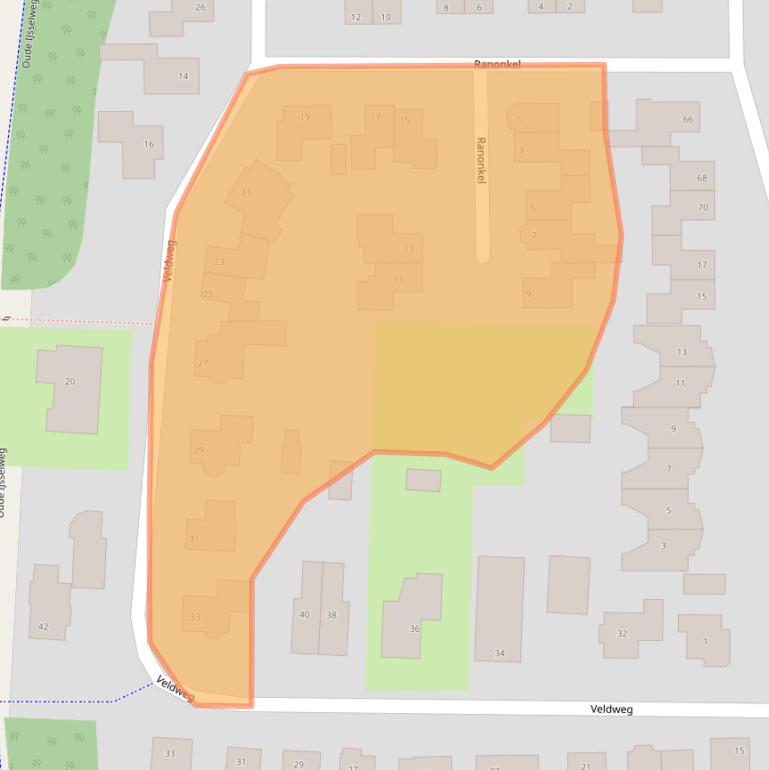 Kaart van postcodegebied 7081GP.