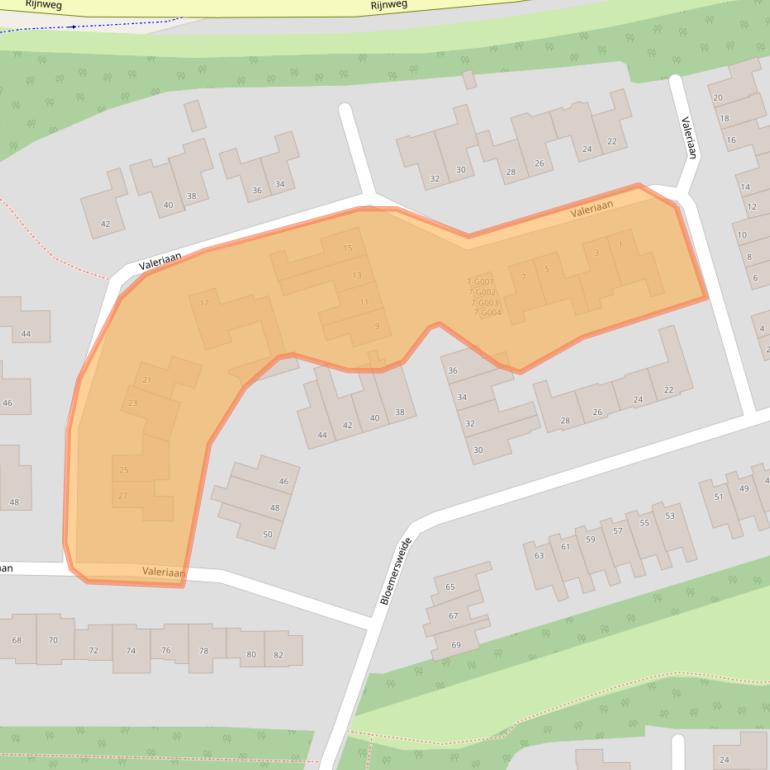 Kaart van postcodegebied 7081GX.