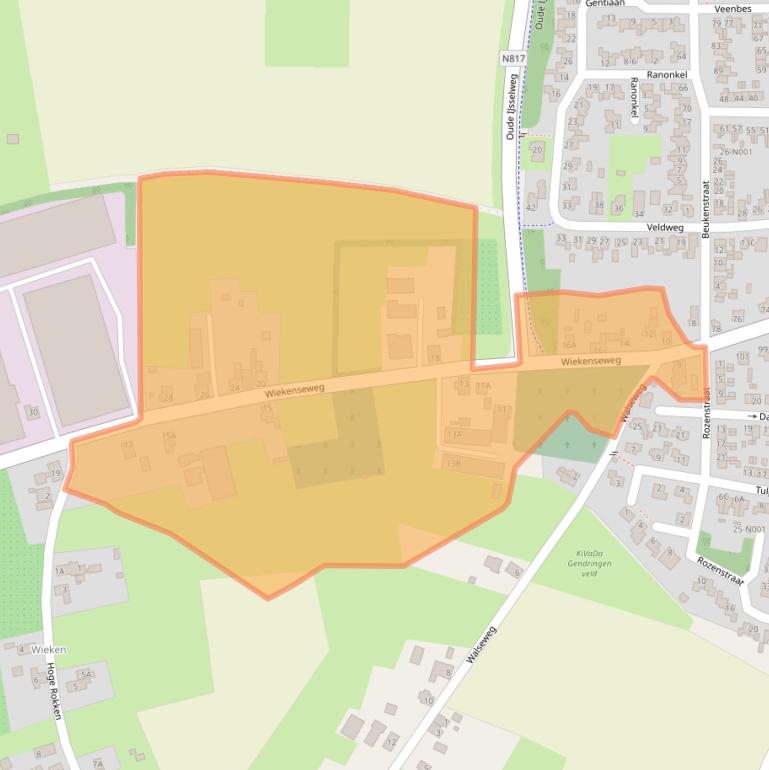 Kaart van postcodegebied 7081HV.